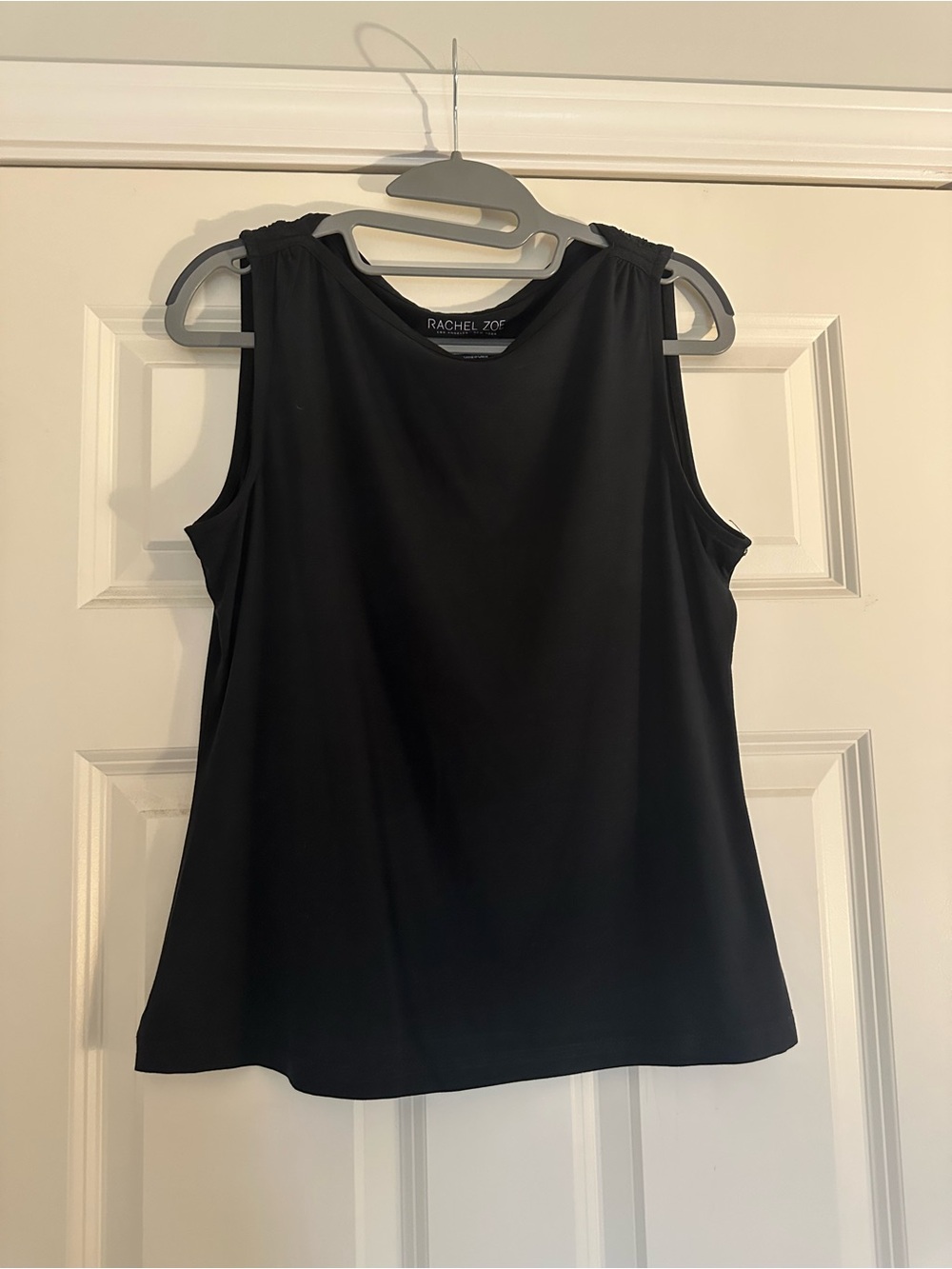 Rachel Zoe Black Sleeveless Crewneck Tank with - Size Medium